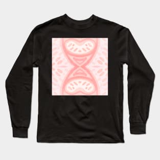 Pastel Pink Seed Pod Watercolor Pattern Long Sleeve T-Shirt